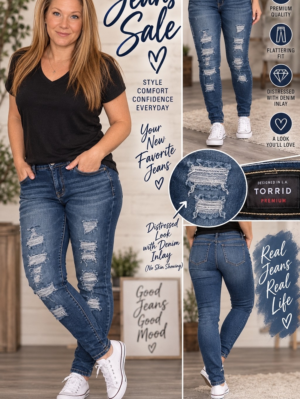Torrid Distressed Skinny Jeans